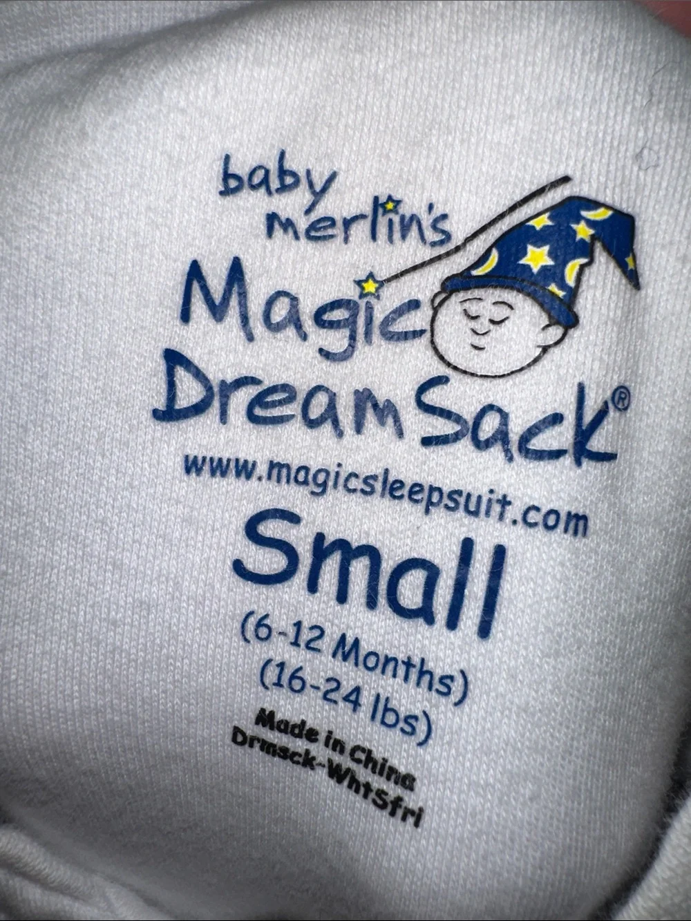 Baby Merlins Magic Dream Sack White Animal Print Sleep Sack